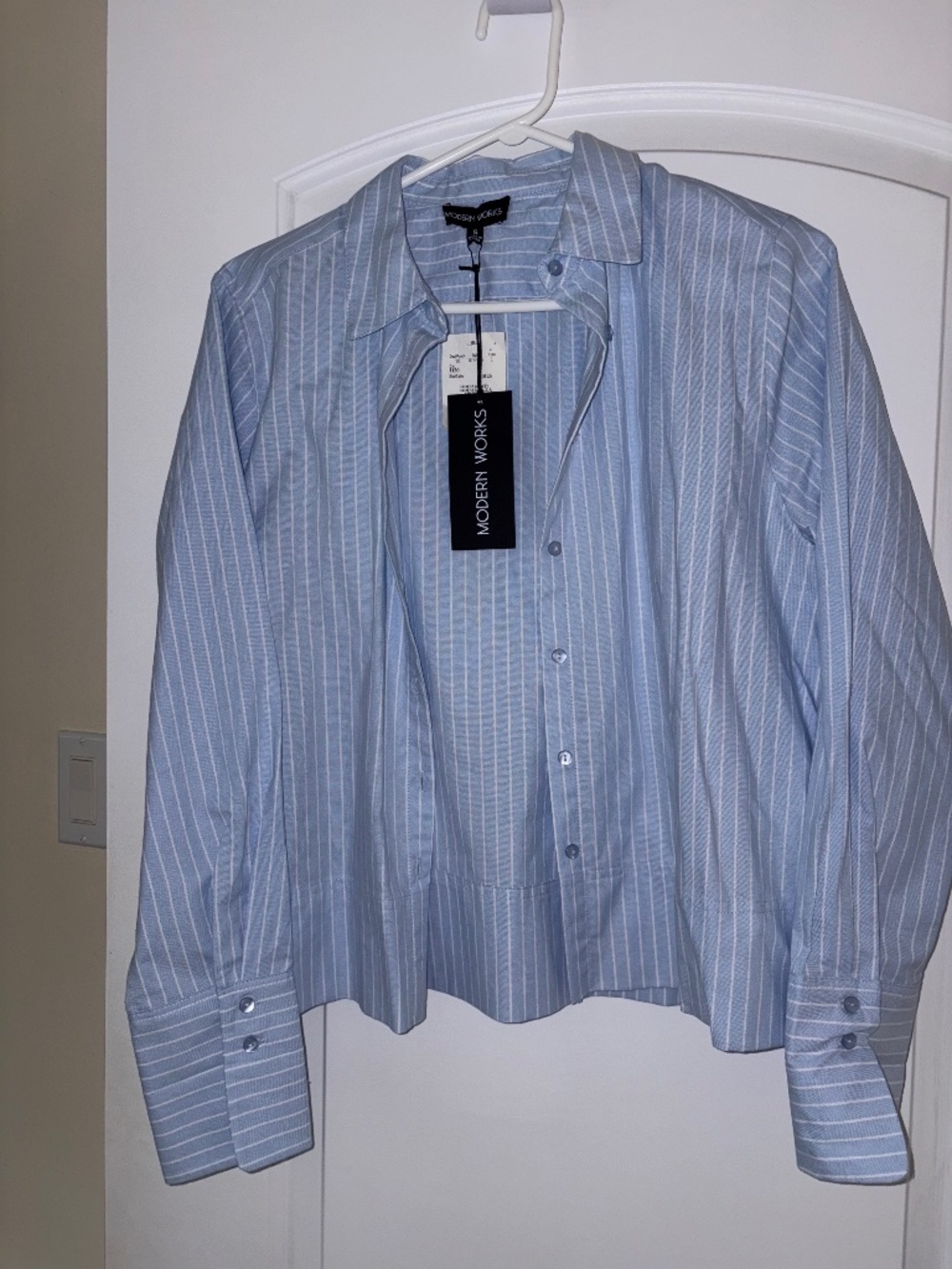 Blue Striped Button-Down Shirt – New with Tags